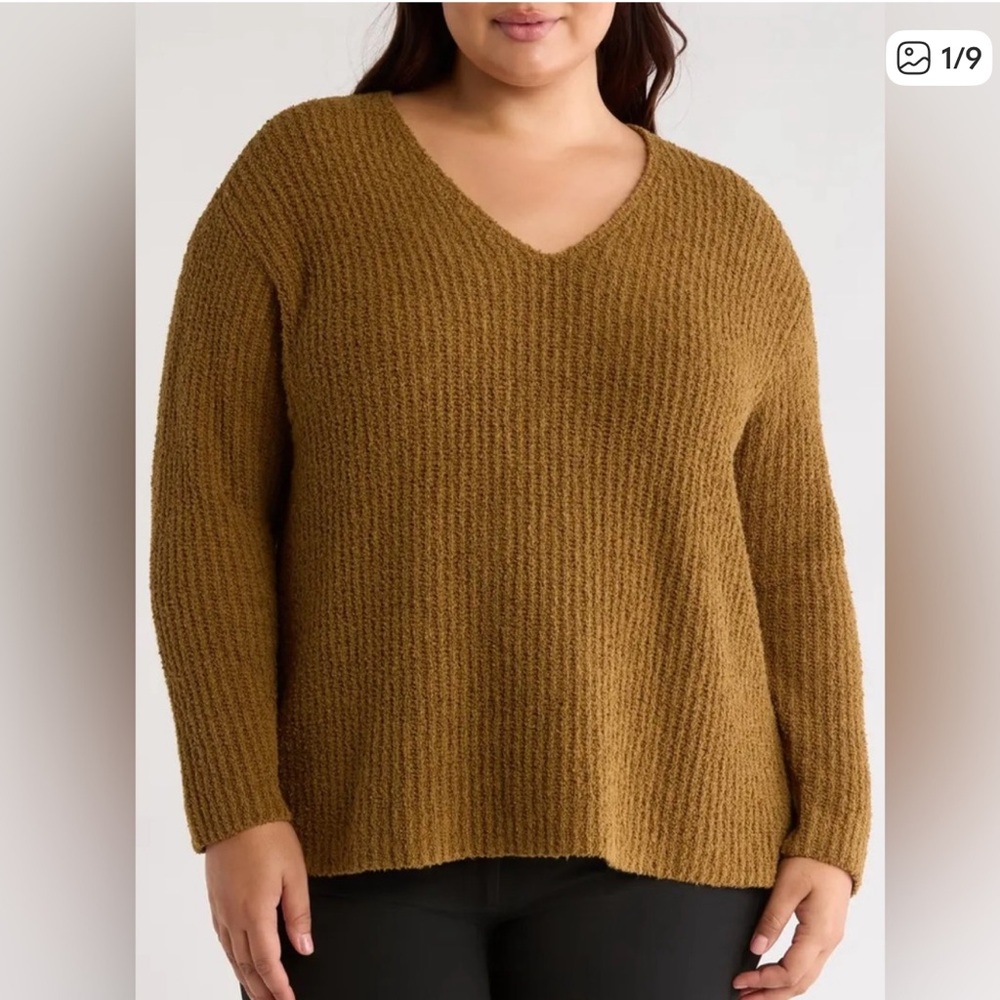 Eileen Fisher‎ Woman Size XL V-Neck
Organic Cotton & Cashmere Blend Sweater
NWT